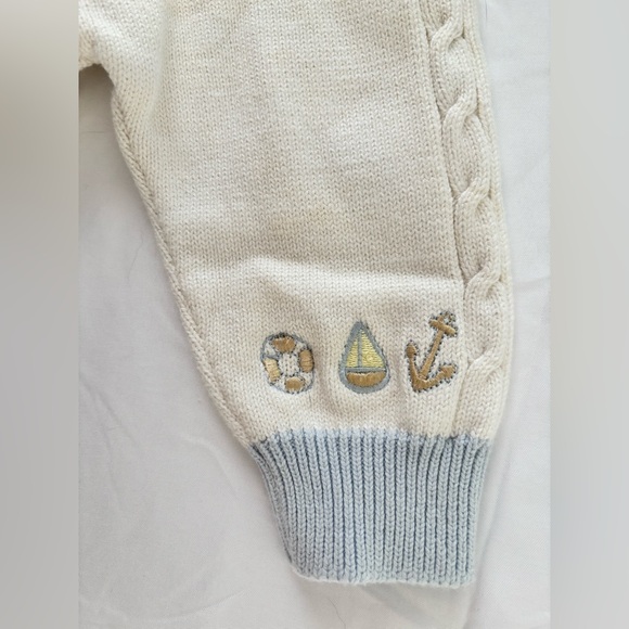 Vintage Nannette Baby Sweater Set 0–3 Months Sailboats + Handmade Coat - Picture 8 of 11